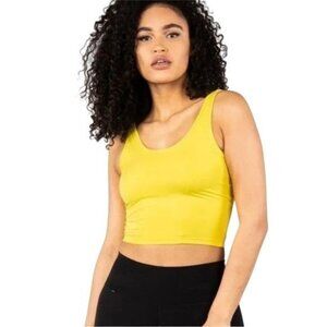 BuffBunny yellow Bae crop tank top size XS